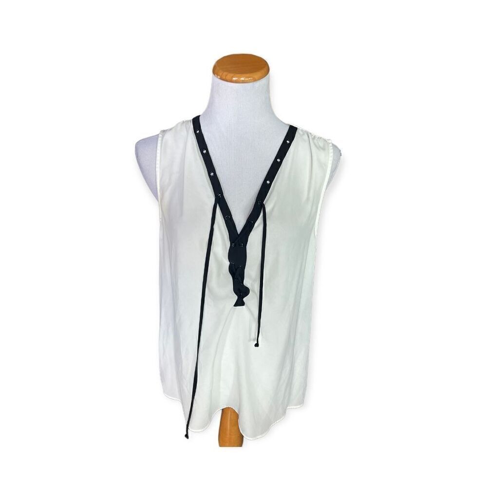 Womens INC International Concepts Lace Up Sleeveless Top - Sz 14